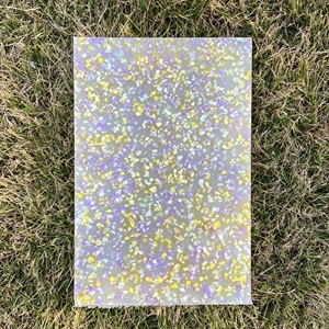 Lastra in Acrilico Colato con Motivo Terrazzo Azzurro Artico per Taglio Laser, Ornamenti, Portachiavi e Progetti Creativi 1/8 - Product Image 3