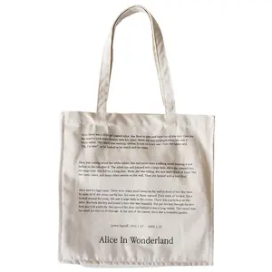 High quality student Cotton Bags White Organic Cotton Bags handles Cotton Bags With Logo Custom Manufacturer Wholesale