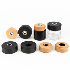 Sang Trọng Rõ Ràng Frost Vòng Thủy Tinh Hương Thơm Reed Khuếch Tán Chai Cho Không Khí Freheners Với Gậy Tùy Chỉnh Tre Nắp Bằng Gỗ - Product Image 2