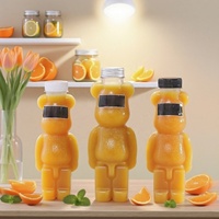 Bouteilles de boisson en plastique PET cylindriques personnalisées pour soda, thé au lait, jus, tailles de 150 ml à 500 ml, bouchon à vis