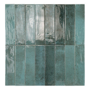 Carreaux Rio Blue 6x25 cm Brillants Bords Irréguliers Épaisseur 8 mm - Product Image 1
