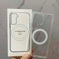 Coque magnétique transparente pour Samsung A16 A26 A36 A56 S25 Edge Plus Ultra Clear Funda