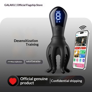 Allenatore di sensibilità per il glande Octopus per <span class=keywords><strong>uomo</strong></span>, massaggiatore elettrico riscaldato per il pene, dispositivo per ritardare l'eiaculazione, colore blu discreto - Product Image 5