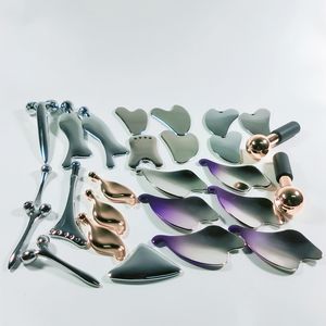 Huiying aleación de zinc forma cóncava facial guasha logotipo privado impreso cara pierna mano cuerpo masajeador - Product Image 6