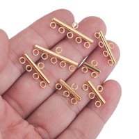 Liens de composants en acier inoxydable Connecteurs multi-boucles Fermoirs multi-brins Serrure Rectangle pour collier Bracelet Fabrication de bijoux