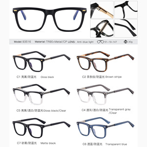 Rectangle Men Optical Eyeglasses Frames <strong>2026</strong> High Quality Thick Frame Eyewear Women Anti Blue Light Blocking Decoration Glasses - Product Image 2