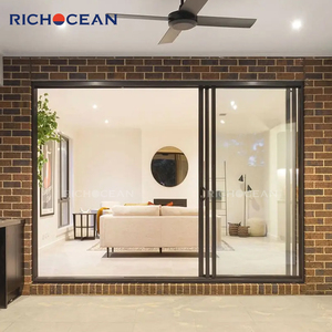 Puerta Corredera de Aluminio Delgada y Moderna RICHOCEAN, Resistente a Huracanes, con Doble Acristalamiento, para Patio, Estilo Miami Dade - Product Image 4