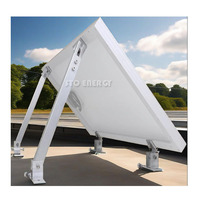Supports de montage de panneau solaire en aluminium Angle réglable Jambe avant Jambe arrière Montage inclinable sur toit plat 10KW Systèmes de montage mural solaire