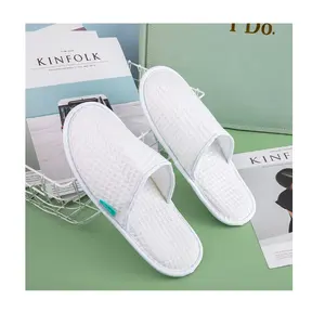 2024 online shopping china close toe white cotton disposable hotel traveling spa airline bath toilet slipper