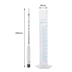 Kit de mesure en verre de 0 à 100 degrés avec tasse à mesurer de 100 ml, pour la distillation de vin, de whisky, de bière - Product Image 2