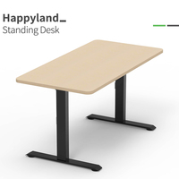 Table à hauteur fixe pour bureau à domicile 2G19 sans moteur, cadre de bureau en métal réglable en hauteur pour poste de travail, personnel, bureau d'ordinateur