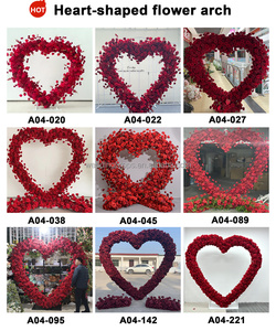 Nuovo Design bianco ortensie Wedding archy sfondo a forma di cuore fiore di scena per la decorazione di eventi - Product Image 4