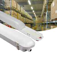 Luminaire Tri-étanche LED IP66 100-347V en PC, 3,8'' 4,3'', 3 Températures de Couleur, pour Garage et Entrepôt, Dimmable 0-10V, Étanche