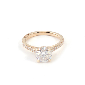 Fijne Sieraden 14K Goud Briljant Rond Gesneden Tand Set Verlovingsring Moissanite Diamant Verjaardag Beste Vriend Cadeau Ringen Voor Vrouwen