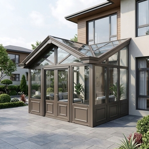 Véranda en aluminium robuste sur mesure avec toit en verre, pour piscine, <span class=keywords><strong>spa</strong></span>, ou restaurant, avec <span class=keywords><strong>solarium</strong></span> rétractable - Product Image 1