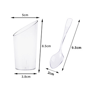 Gobelet à dessert miniature de haute qualité pour mousse, gobelet à gâteau en plastique personnalisé, gobelet à parfait transparent en PS pour pudding, gelée, <span class=keywords><strong>yaourt</strong></span> - Product Image 4