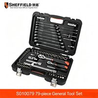 Kit de réparation automobile multifonctionnel en acier au chrome-vanadium, clés hexagonales, douilles à cliquet, boîte à outils facile à transporter, garantie à vie
