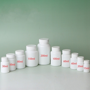 Trắng HDPE thuốc container 15ml 50ml dưới Pill chai vít <span class=keywords><strong>cap</strong></span> Capsule 100ml 150ml 60ml 100ml bao bì chất lỏng <span class=keywords><strong>PP</strong></span> - Product Image 6