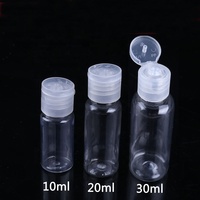 Bouteille en plastique à couvercle rabattable, conteneurs pour Lotion, transparent, PET, pour shampoing, rechargeable, lot de 50 ou 100ml, pour échantillons, produit de voyage, 5 pièces