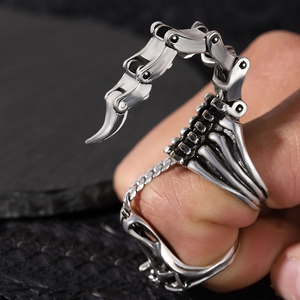 Retro Scorpion Ring Evento Punk Hip Hop Hombre Descompresión Anillo abierto - Product Image 1