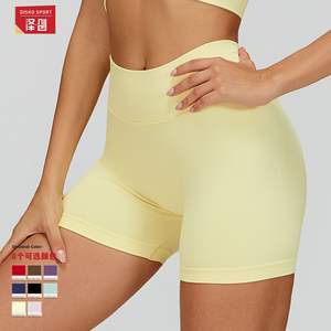 ดิสโก้ สปอร์ตกางเกงขาสั้นโยคะไร้ตะเข็บสำหรับผู้หญิงเอวสูงรูปตัววีกางเกงออกกำลังกายวิ่งแห้งเร็วชุดกีฬา DDK7790 - Product Image 4