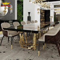 SPARKLE meubles sur mesure restaurant villa bâtiment grand appartement hôtel marbre table à manger 12 places