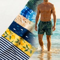 Tissu imprimé satiné en polyester léger et respirant effet peau de pêche 75D*150D, doux pour la peau, sans azo, pour vêtements d'enfants et robes de plage