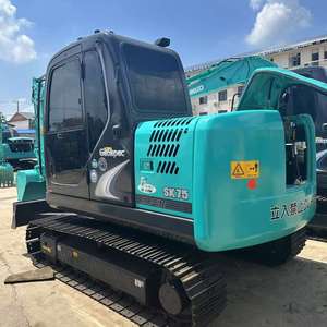 Nouveau stock d'excavatrices Kobelco SK75 d'occasion, modèle Caterpillar 2022, poids opérationnel de 7 tonnes, moteur PLC, boîte de vitesses - Product Image 3
