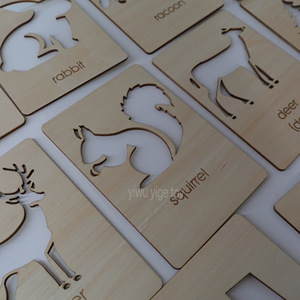 10 pièces ours cerf <span class=keywords><strong>renard</strong></span> montagne pochoir pin arbre faune forêt animaux pochoirs modèle bois brûlant modèles réutilisables lune Cl - Product Image 3