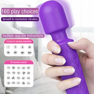 20 desenler Mini değnek masaj USB şarj edilebilir silikon güçlü seks araçları kadınlar G Spot USB yapay penis AV vibratör kızlar seks oyuncakları