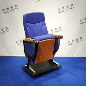 เก้าอี้หอประชุมมานวาเอ็กซ์โป รุ่น HB603 สีบลูบีช พร้อมที่วางแขน สำหรับโรงเรียนและโรงละคร - Product Image 2