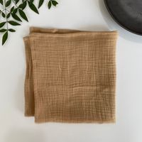 Serviette en gaze de coton 40x40cm, mousseline unie, décoration de table de mariage, serviette de dîner rustique, réutilisable, lavable, vente en gros