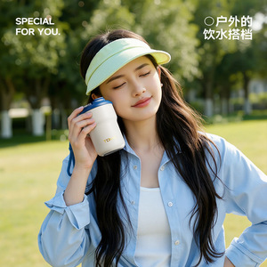 Botella de Agua Aislada de Acero Inoxidable con Revestimiento Interno 316L, Taza de Viaje Portátil, Color Azul Isla Verde Campo - Product Image 4