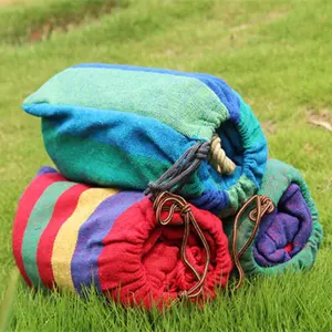 Hot Sale Costom Cheap Comfortable Easy Outdoor Beds Camping Canvas Travel Cotton Hanging Hiking Garden Swing Hammock