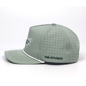 Gorra de Béisbol Deportiva de 5 Paneles con Logotipo Bordado Personalizado, Gorra de Poliéster <span class=keywords><strong>Impermeable</strong></span> con Visera Inferior Impresa y Cuerda para Hombre, para Golf - Product Image 4