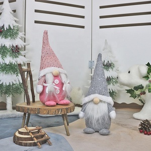 Usine de haute qualité fait à la main suédoise Tomte <span class=keywords><strong>scandinave</strong></span> père noël <span class=keywords><strong>elfe</strong></span> ornements sans visage Rudolph poupée gnome de noël pour la maison - Product Image 2