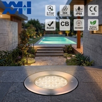Lumière LED souterraine étanche IP68 en acier inoxydable à faisceau étroit pour jardin, terrasse, escalier, extérieur, aménagement paysager
