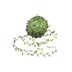 Guirlande de feuilles vertes artificielles Ruisa, feuilles de saule en soie, 5, 10, 20, 50, 100, 200 mètres, décoration de mariage, décoration de la maison, matériel pour couronnes DIY - Product Image 2
