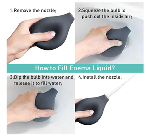 224 мл черная луковица для клизмы-без BPA и фталатов, многоразовая с мягкой гладкой насадкой для вагинальной и анальной очистки - Product Image 6