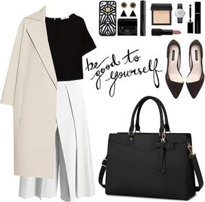 Sac pour ordinateur portable pour femme sac à main en PU sac de travail de bureau porte-documents étanche sac à main d'ordinateur sac à main léger - Product Image 3