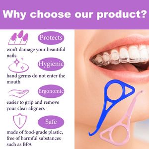 Kiefer ortho pä disches Dental Clear Extractor Tray Mehrzweck-Zahnweiß-Entfernungs werkzeug mit Aligner Alignment Feature Made Plastic - Product Image 2