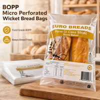 Sacs à pain micro-perforés en LDPE, CPP, OPP compatibles avec les machines d'emballage automatiques pour l'emballage de boulangerie