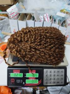 โปรโมชั่นขายส่งวิกผม 11A วิกผมแบบเต็มศีรษะ 4x4 พร้อมเชือกผูกปิดผม วิกผมแท้ 30 นิ้ว #   วิกผมหยิกสีน้ำตาล 22 นิ้ว แบบเจอร์รี่เคอร์ลี่ - Product Image 6