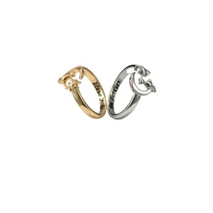 Moon And <b>Cat</b> Open <b>Ring</b> Adjustable Women's Fashion Jewelry Gift For Her Silver Gold Tone - Product Image 5