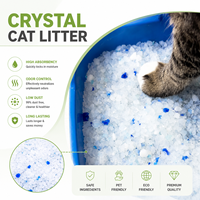 Litière pour chat en cristal biodégradable et écologique, perles de gel de silice, absorption rapide de l'humidité, contrôle des odeurs, faible poussière, OEM