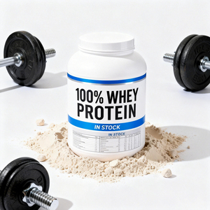 Contenitore in HDPE Bianco da 5L per Proteine Isolate del Siero di Latte, Barattolo Cilindrico Classico in <span class=keywords><strong>Plastica</strong></span> con Tappo a Vite - Product Image 5