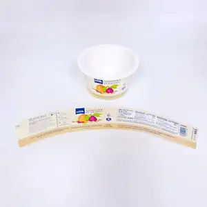 플라스틱 요구르트 컵을 위한 주문 인쇄 요구르트 종이 상표 종이 소매