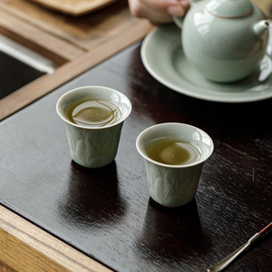 Guanlan Banana Moonlight Ceramic <b>Teacup</b> Small Size Tasting Cup Porcelain Retro New Chinese Style Kung Fu Tea Set - Product Image 3