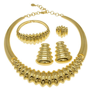 Yulaili nuovissimo costume africano 18k placcato oro set di gioielli dubai stile vintage zircone regali per feste gioielli donna - Product Image 3