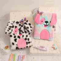 Carnet de notes à couverture rigide pour enfants, avec motif de chiot, chaton, chat, pour filles, avec serrure et clés